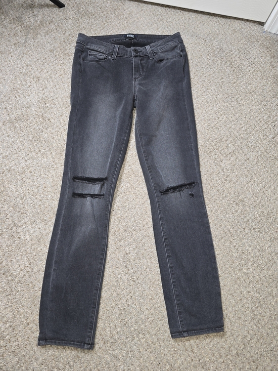 PAIGE Denim - Paige Women's Distressed Black Skinny Jeans Size 28